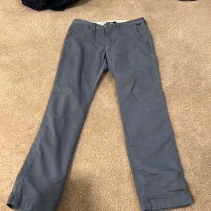 khaki blue vans pants